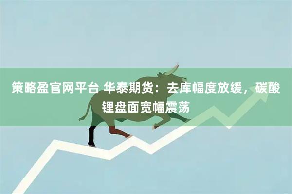 策略盈官网平台 华泰期货：去库幅度放缓，碳酸锂盘面宽幅震荡